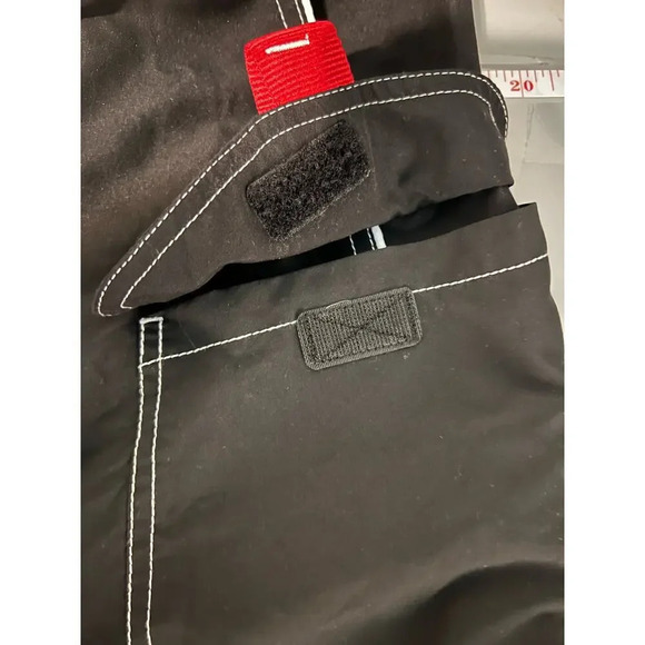 Speedo, M, black, red, white cargo board shorts, tie, mesh lined swim trunks - Picture 5 of 9